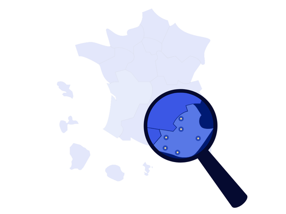 Carte des Udaf membres de l'Uraf PACA